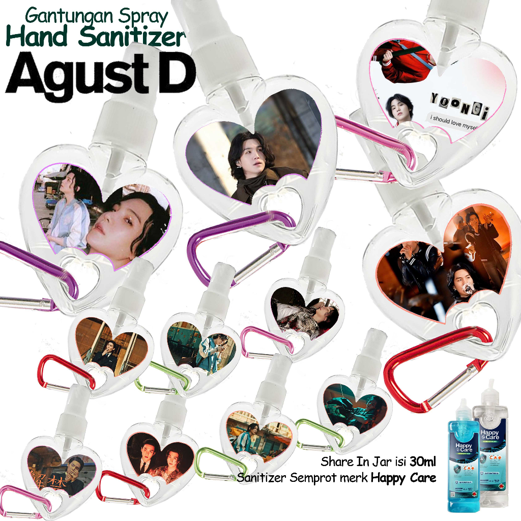 Hand Sanitizer Suga Chain Yoongi Gantungan Agust D Sanitizer Spray Merch Unofficial Kpop Konser