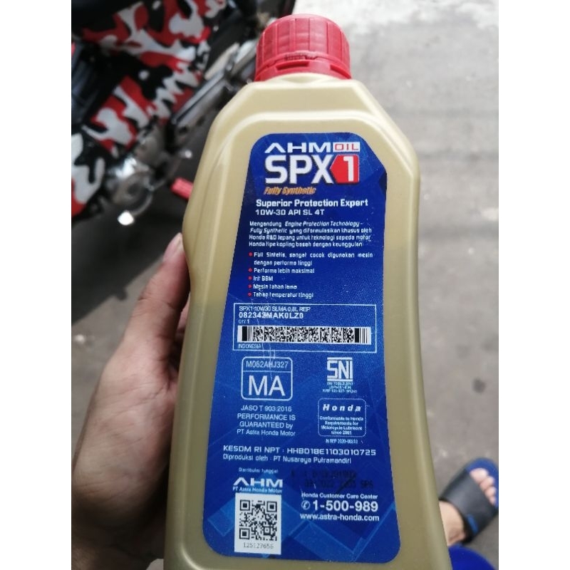 Oli honda ahm spx 1 10w30 800ml 0,8liter full sintetik