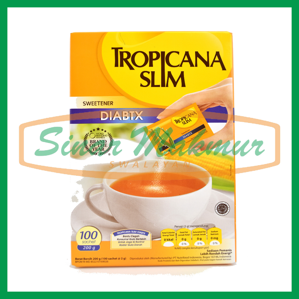 

Tropicana Slim Sweetener Diabtx 100sheet