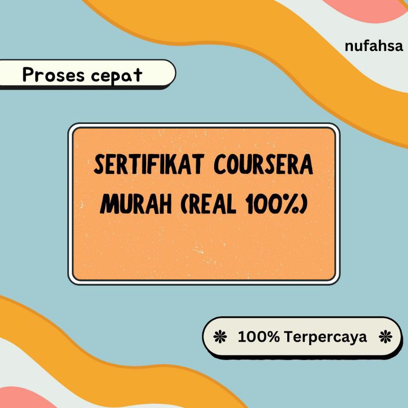 Sertifikat Coursera (Real 100%)