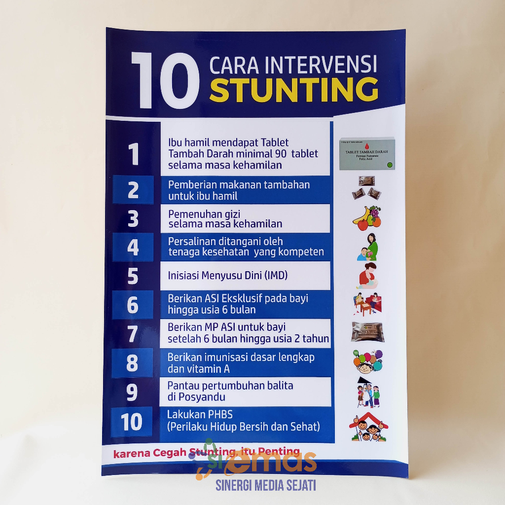 Poster Kesehatan | Poster Cara Intervensi Stunting | Poster Stunting | Poster Edukasi Stunting