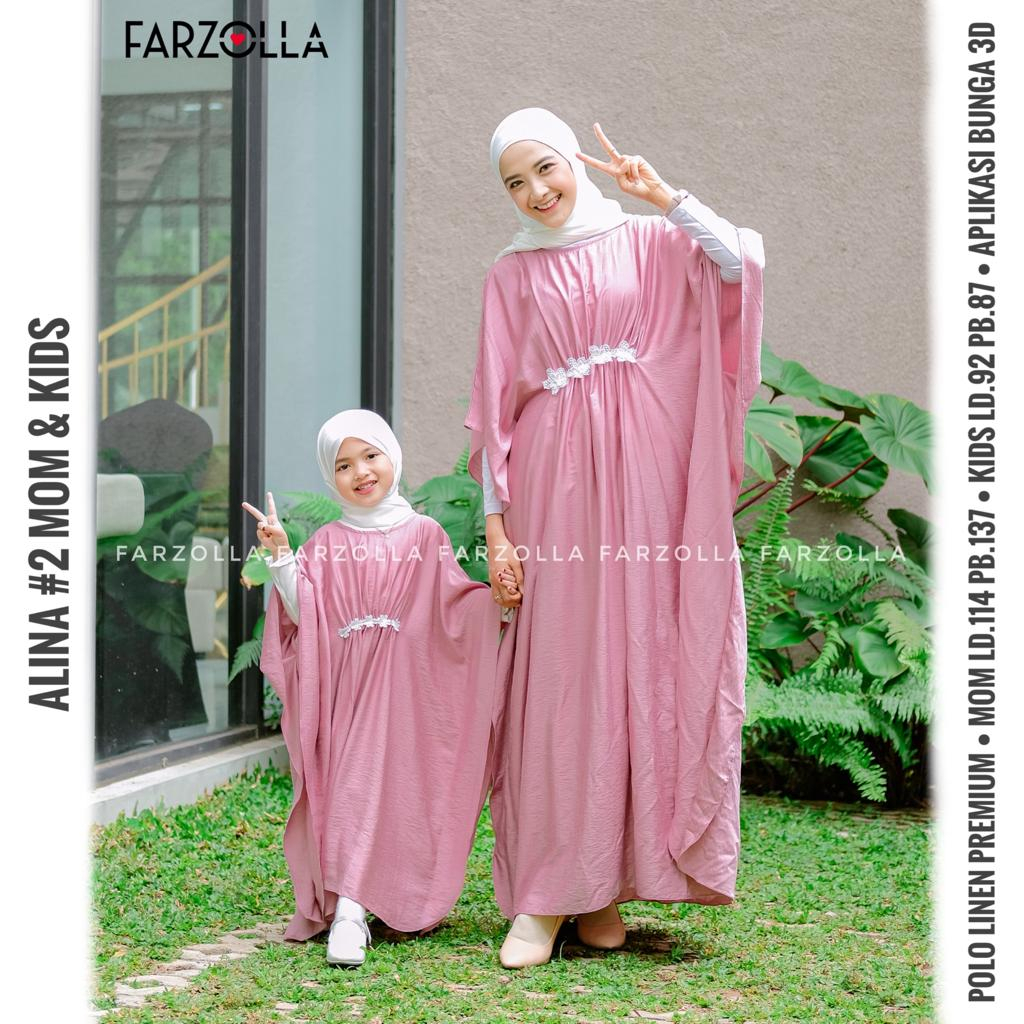 Alina#2 Mom &amp; Kids Kaftan Fashion Muslim Original Produk By Farzolla