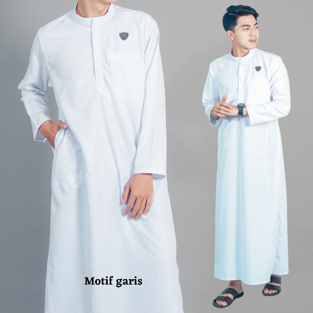 AL HURUMAT jubah pria■motif embos(bonus peci) remaja dan dewasa/pria remaja dan dewasa/