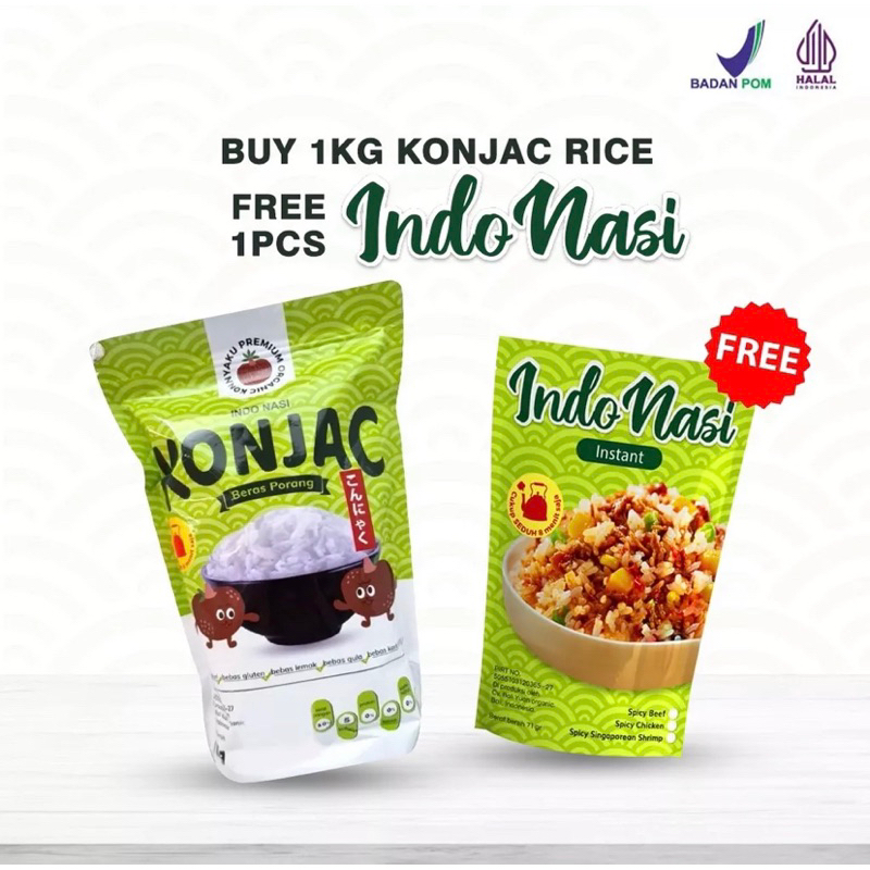Indonasi Konjac Rice/Beras Porang Instan 1kg