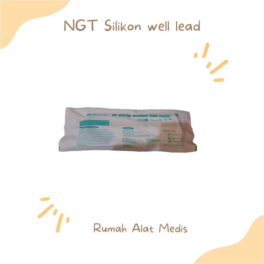 NGT Silicone NGT Silikon Selang Makan Silicon Stomach Tube FR 8 / FR 16 / FR 18