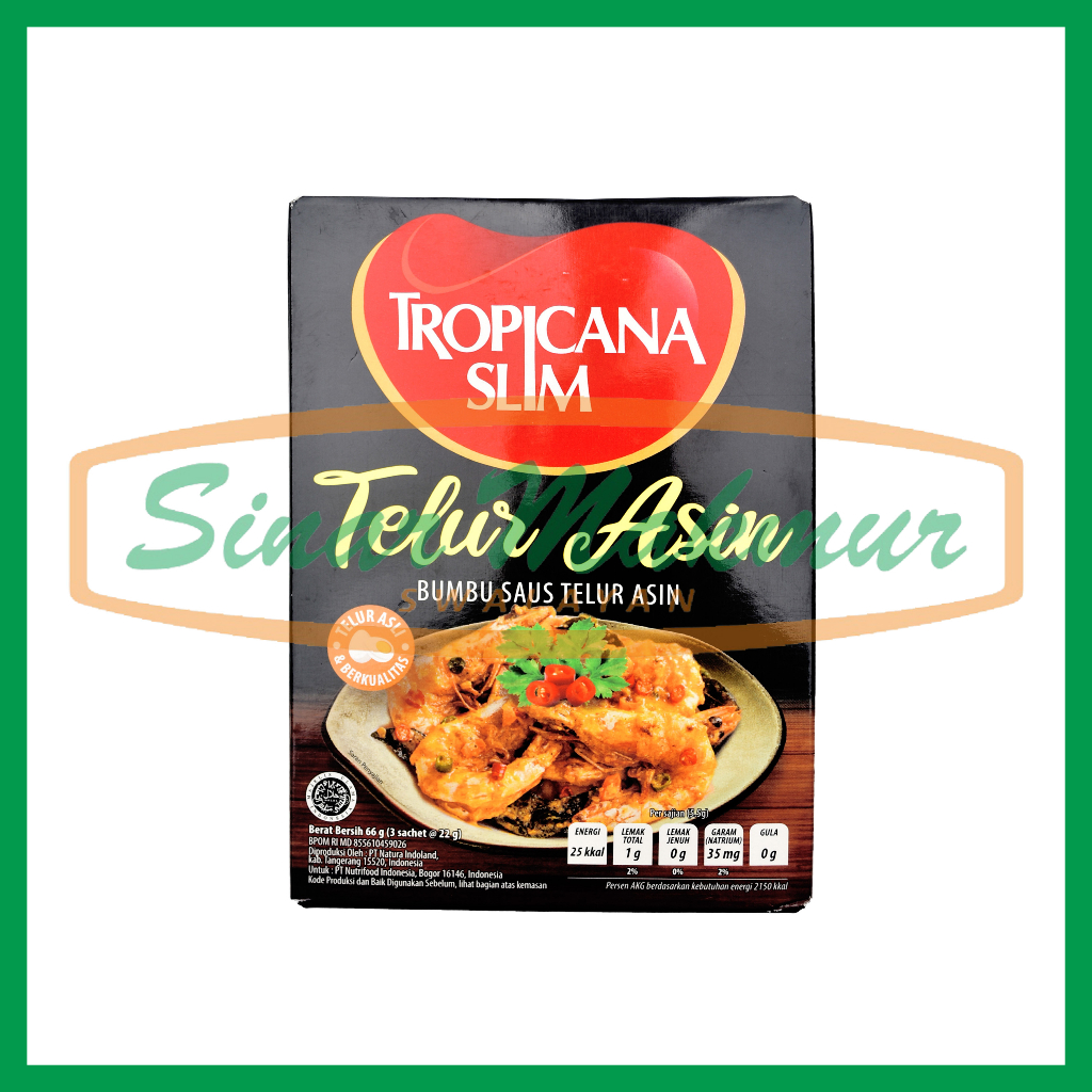

Tropicana Slim Bumbu Saus Telur Asin 66g