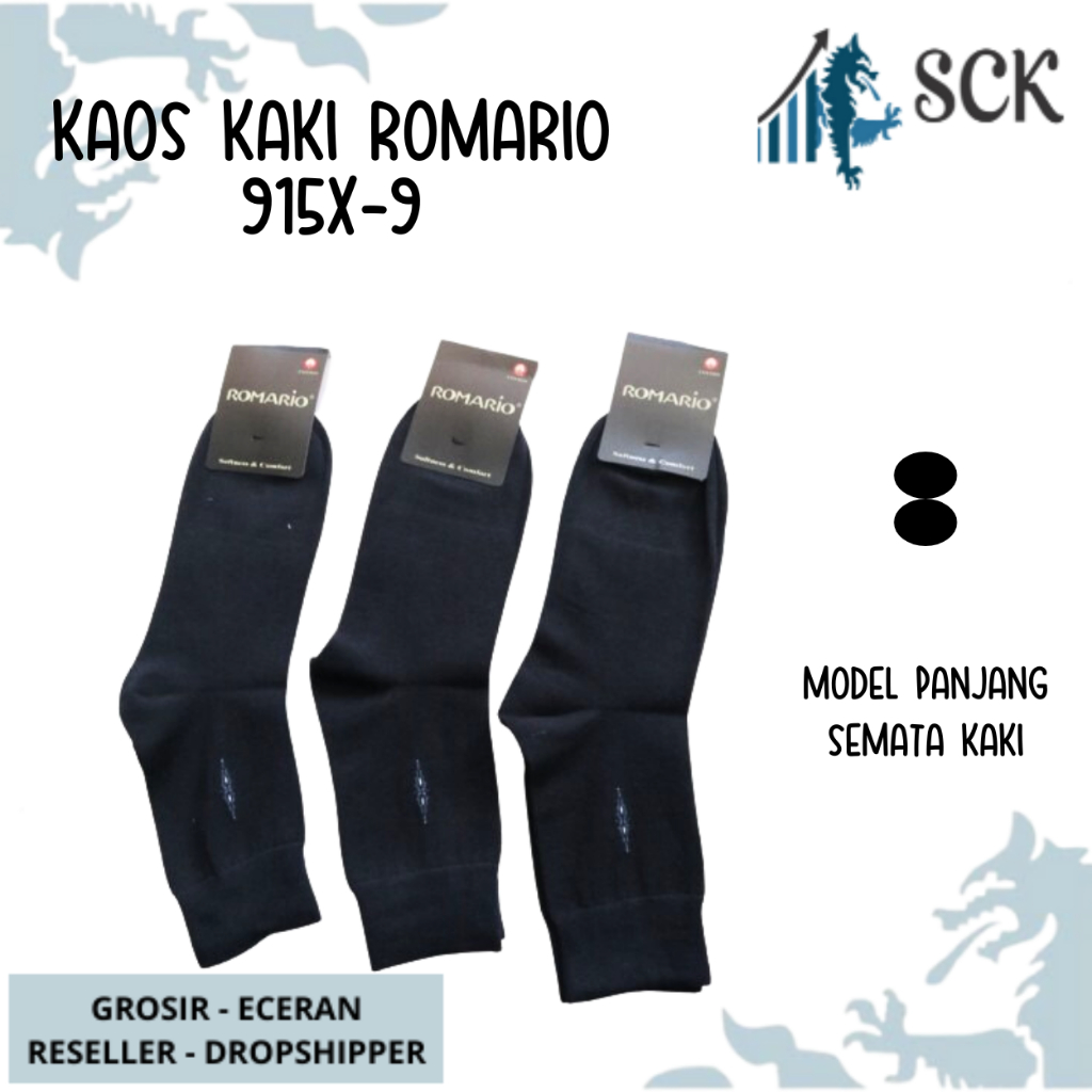 Kaos Kaki Pria ROMARIO 915X-9 Polos / Kaus Kaki Casual