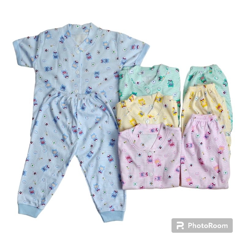 Setelan Baju Bayi 3pcs &amp; 6pcs Doubleknit Printed