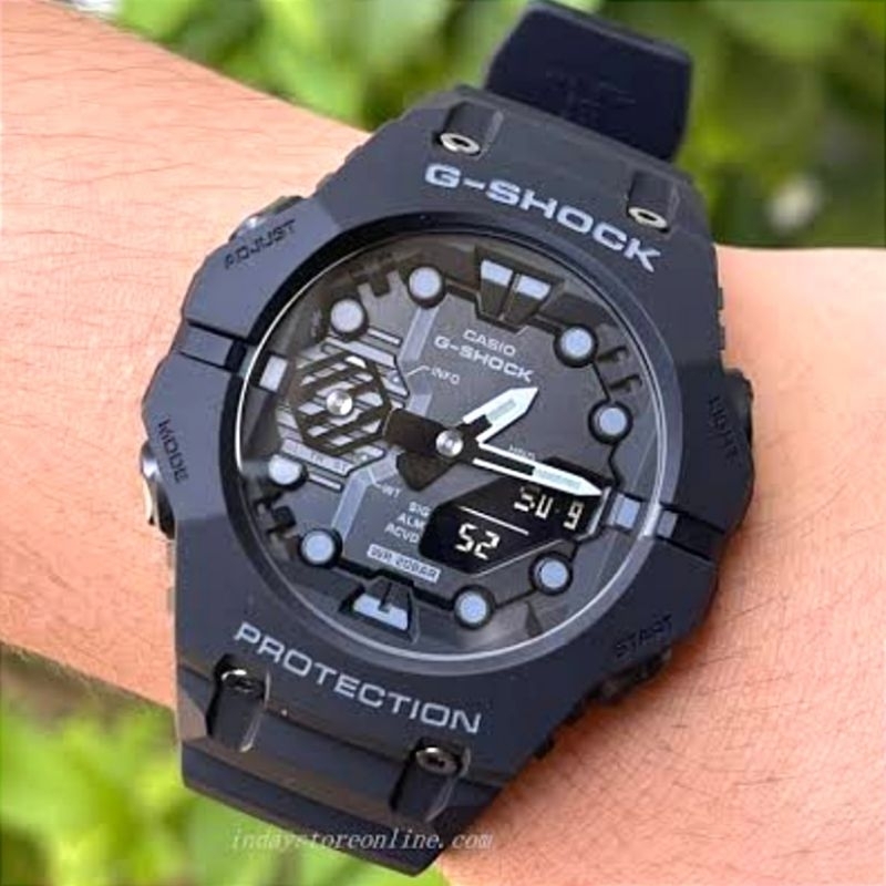 NEW GA-001B JAM TANGAN GSHOCK CASIO WATER RESISTANCE KUARSA RUBBER DUALTIME