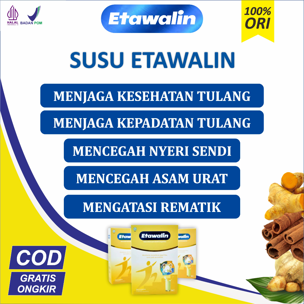 

[ BELI SEKARANG, BESOK HARGA NAIK ] 3 BOX ETAWALIN ORIGINAL DARI DISTRIBUTOR RESMI ATASI MASALAH ASAM URAT DAN TULANG SENDI