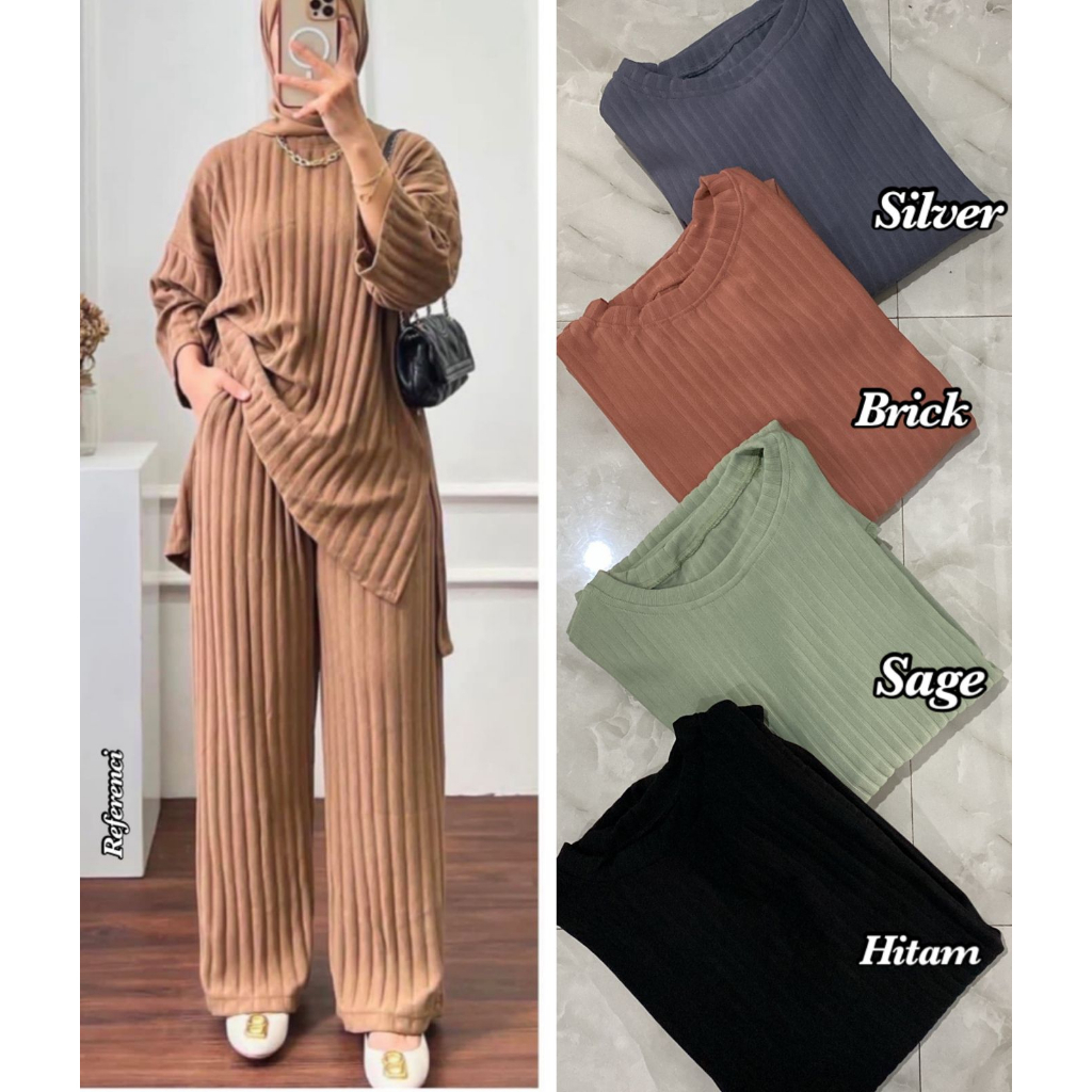 Oneset Knit Best Seller Trendy/Setelan Wanita Termurah Kekinian Modis Terhits