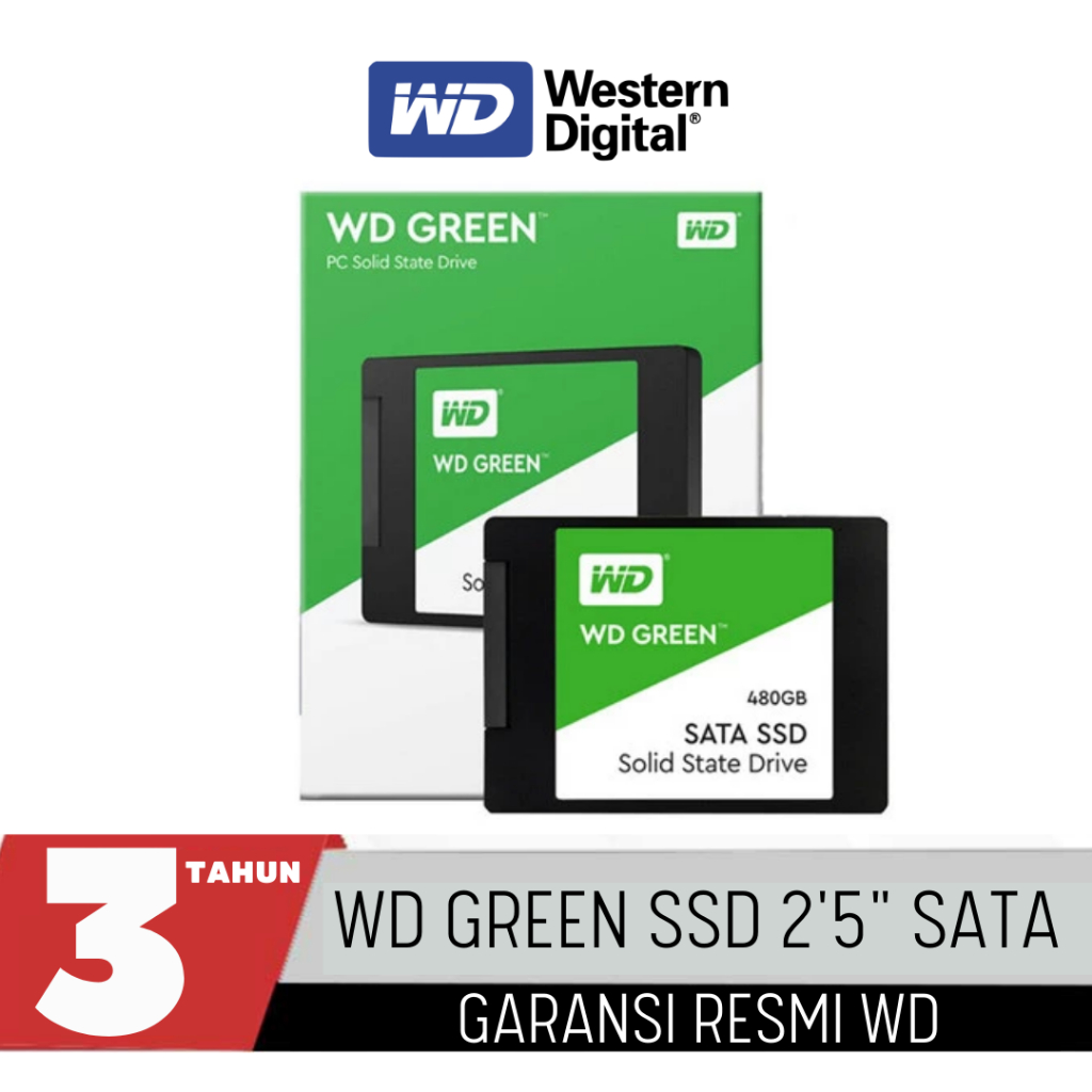 WD SSD WD Blue SATA SSD 500GB / 1TB  2.5&quot; SATA3 Internal SSD SATA GREEN 480GB Western Digital