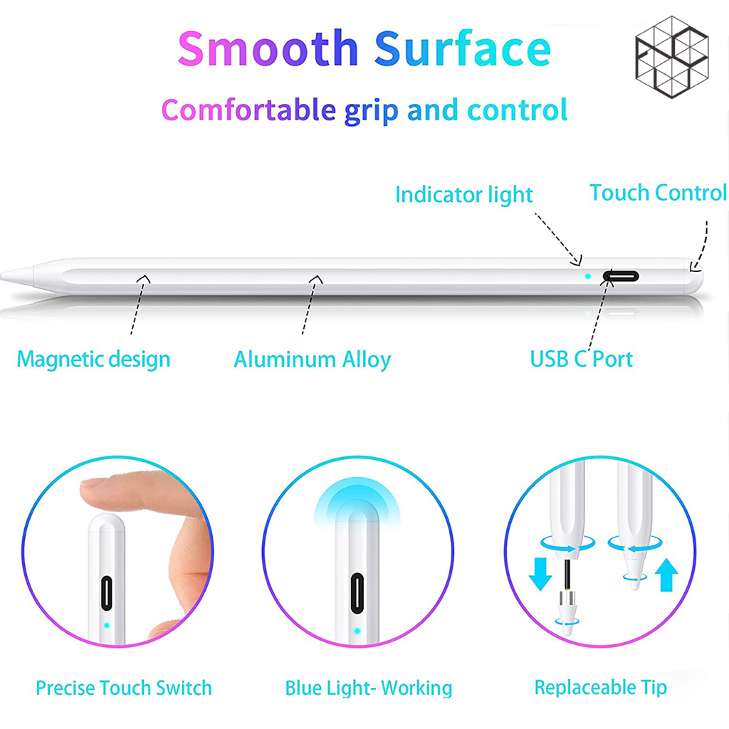 Acervo Universal Stylus Pen Magnetic Absorption Active Capacitive Pencil for Apple Android iPhone Samsung Xiaomi