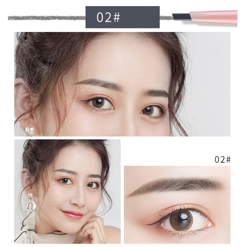 LAMEILA EYEBROW 2 IN 1 PENSIL ALIS KEPALA GANDA 7 WARNA EFFECT LA024