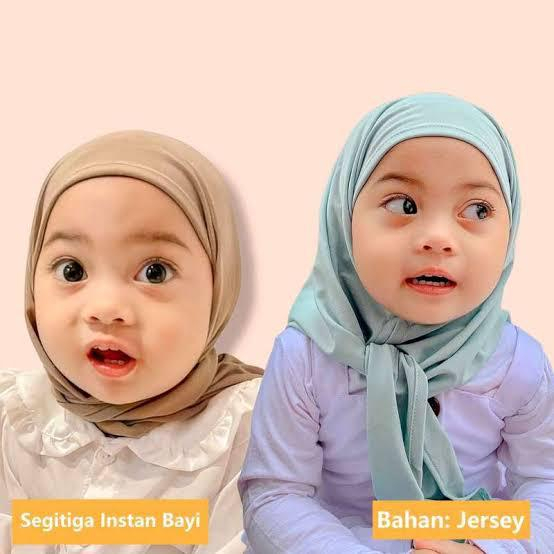 Jilbab / Hijab Segitiga Instan Anak &amp; Bayi / hijab Instan / Segitiga Instan anak &amp; bayi Jersey &amp; diamond crepe / Hijab Anak  &amp; BayiMurah