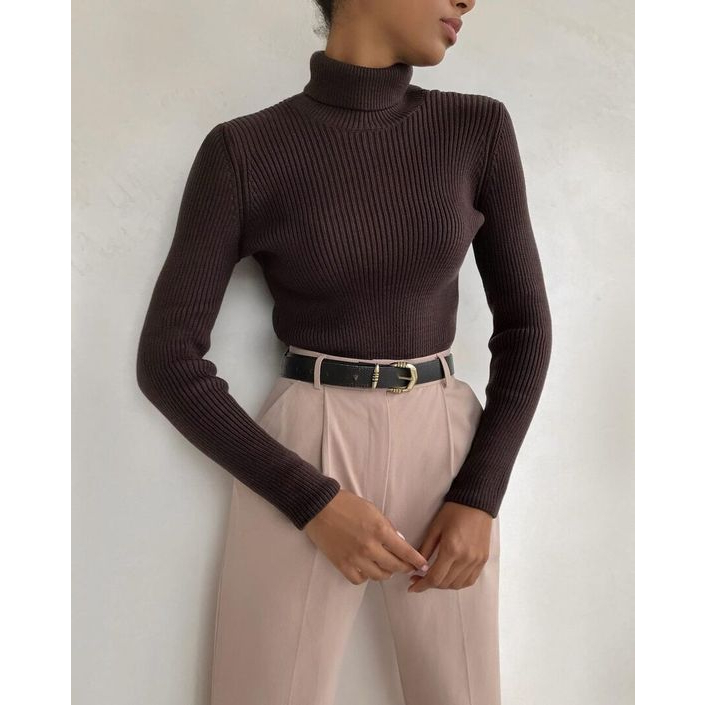 Sweater Turtleneck Baju Wanita Anak Perempuan Amira