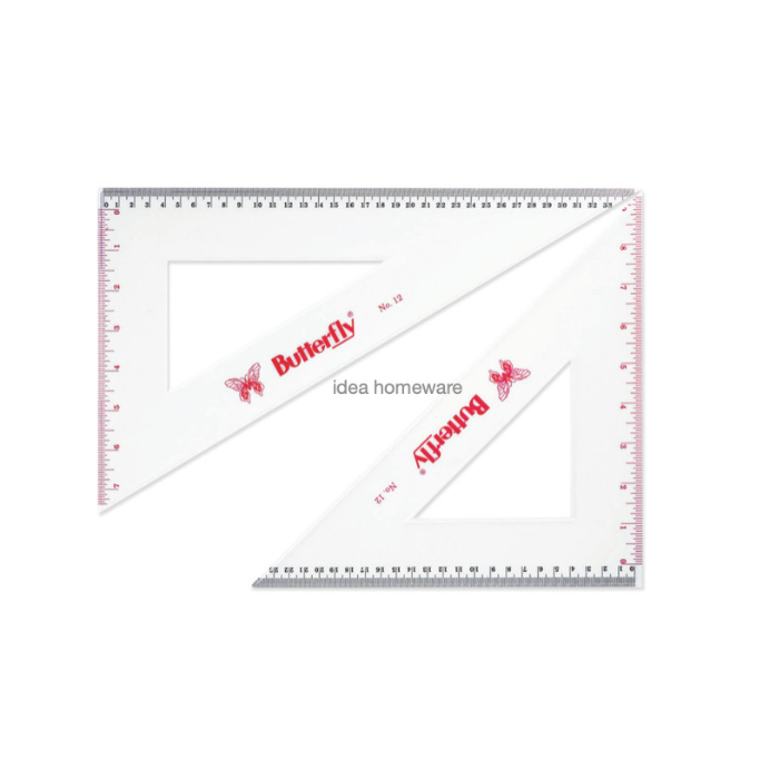 

Penggaris Segitiga Butterfly No. 12 Set isi 2 Pc