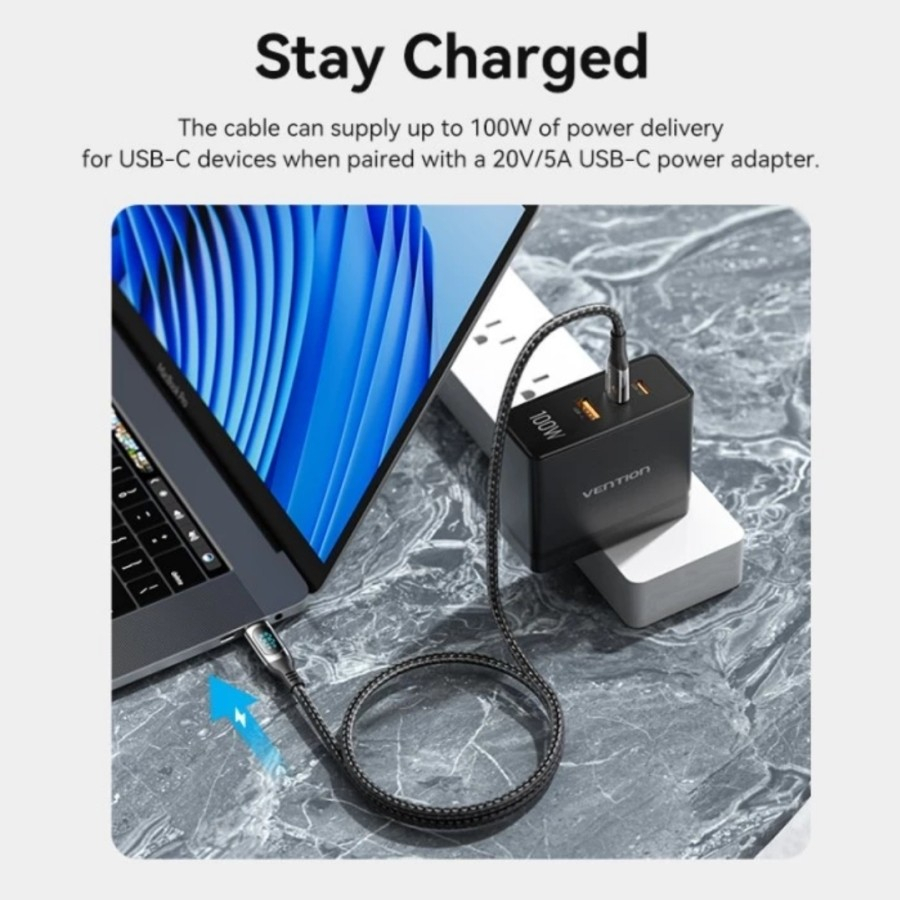 Vention Kabel USB Type C Male Braided Zinc Alloy CTK