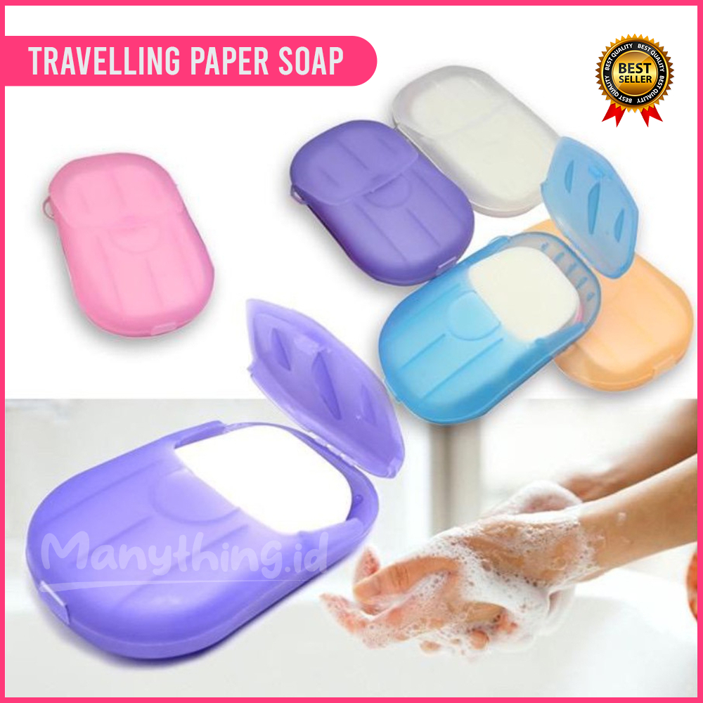 Sabun Kertas Praktis Mini Travelling Paper Soap / Hand Soap Mini / Sabun cuci tangan mini serbaguna