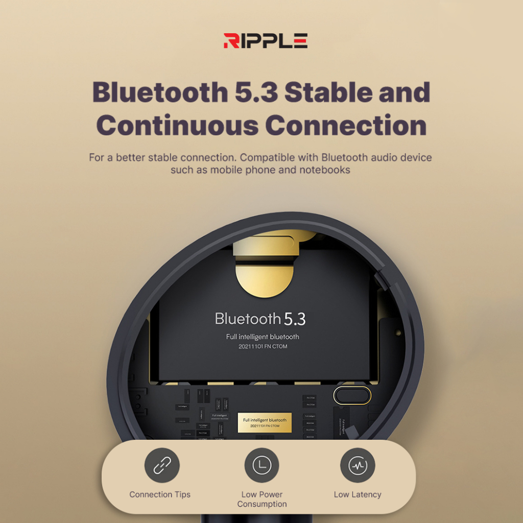 (Flash Sale) Ripple Rippods True Plus TWS Headset Bluetooth Earphone Mini Earbuds Handsfree