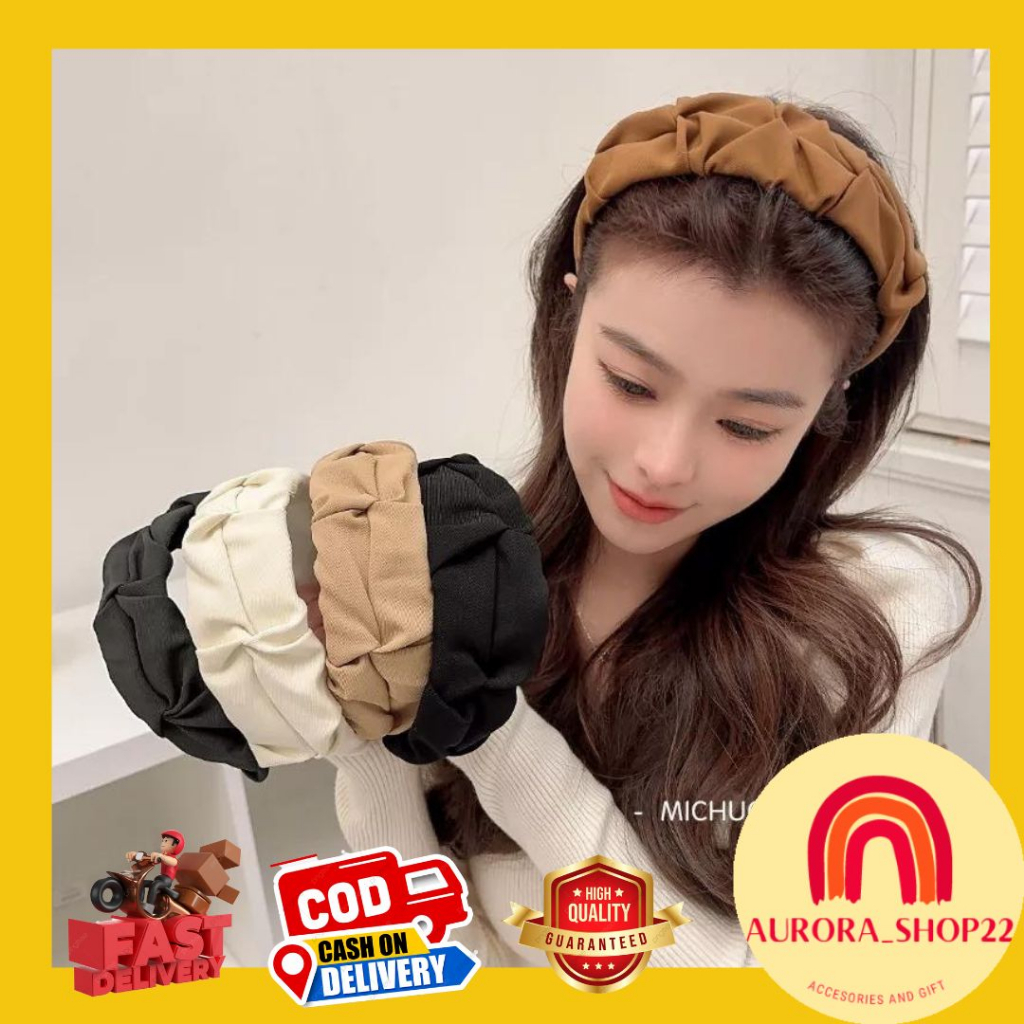 [COD] BANDO KOREA BESAR PREMIUM IMPORT BANDO SCRUNCHIIE KERUT BANDO KOREA HEADBAND DEASAIN SIMPLE ELEGAN ANTI PATAH