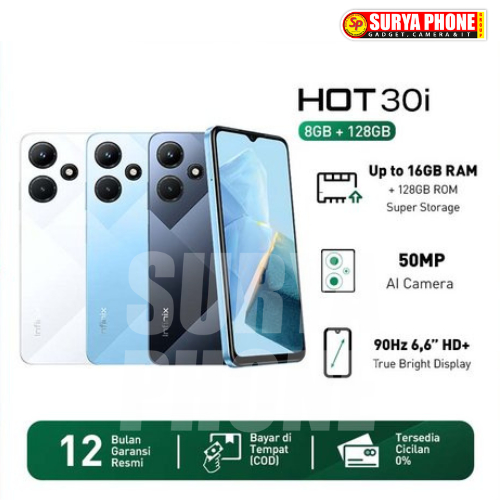 INFINIX HOT 30I RAM RAM 8GB ROM 128GB