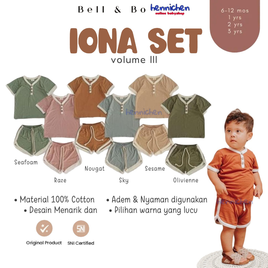 Iona Set Bell and Bo Setelan anak Setelan playset 6 bln - 6 Tahun