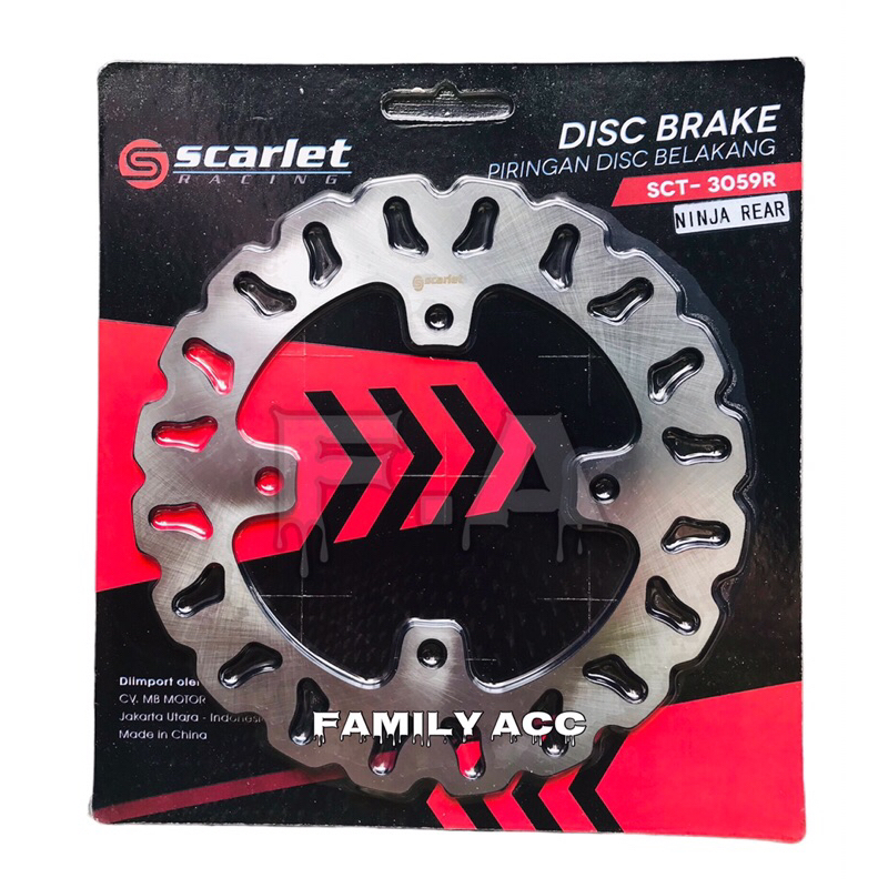 SCARLET RACING - PIRIGAN CAKRAM BELAKANG STANDAR VARIASI KAWASAKI NINJA R 150CC - NINJA SS 150CC REAR SCARLET