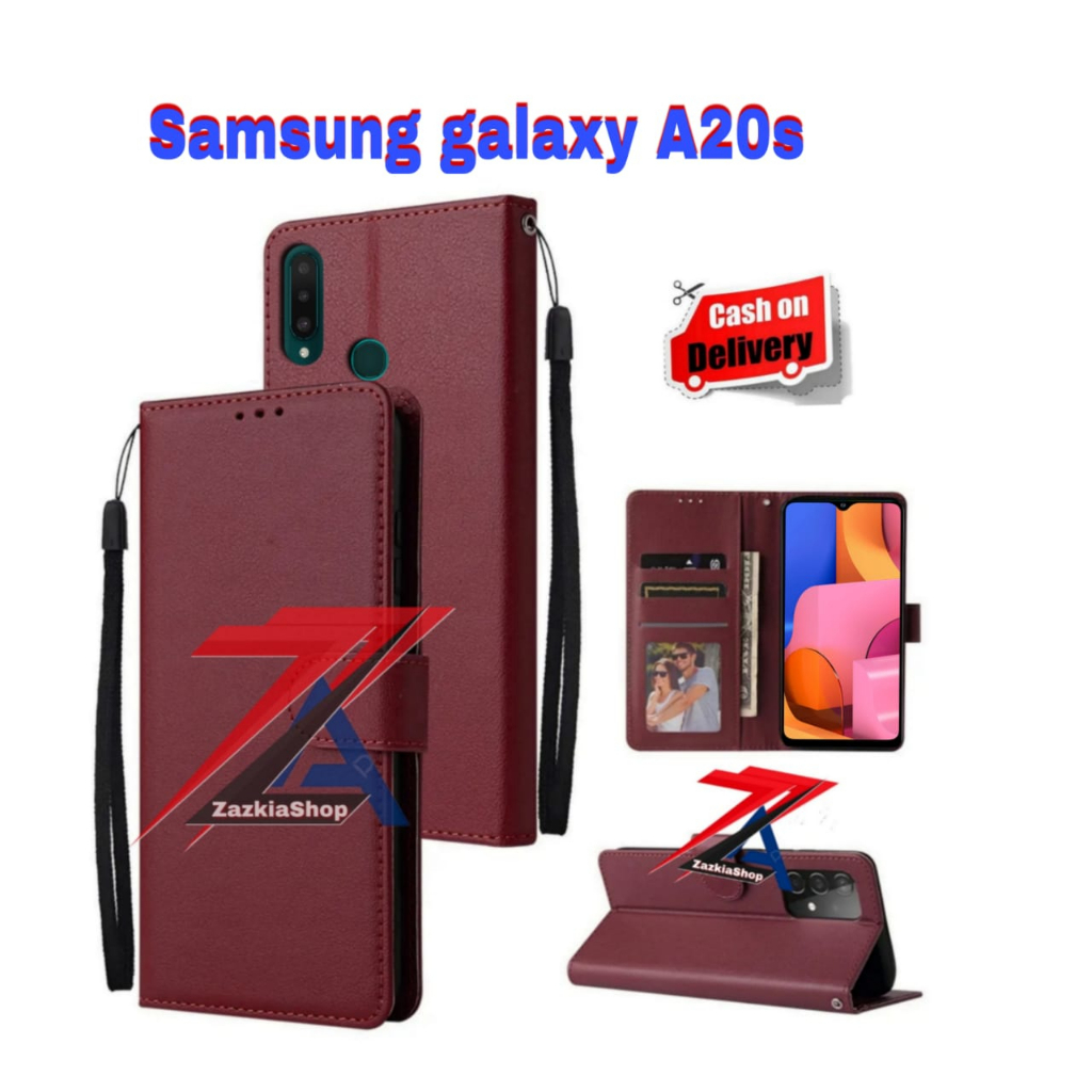 CASE FLIP CASE DOMPET KULIT FOR SAMSUNG GALAXY A20S CASING DOMPET-FLIP COVER LEATHER-SARUNG HP