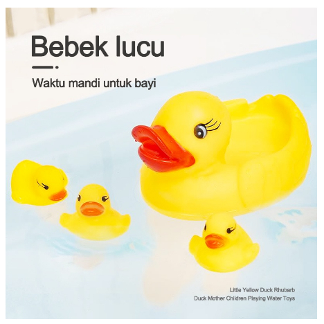 BEBEK MAINAN MANDI BAYI/SATU BESAR TIGA KECIL/MAINAN MURAH BAYI BALITA ANAK BEBEK KARET/HIU KARET/CUTE HAMMER BUNYI | FADHILAH SHOP BJB