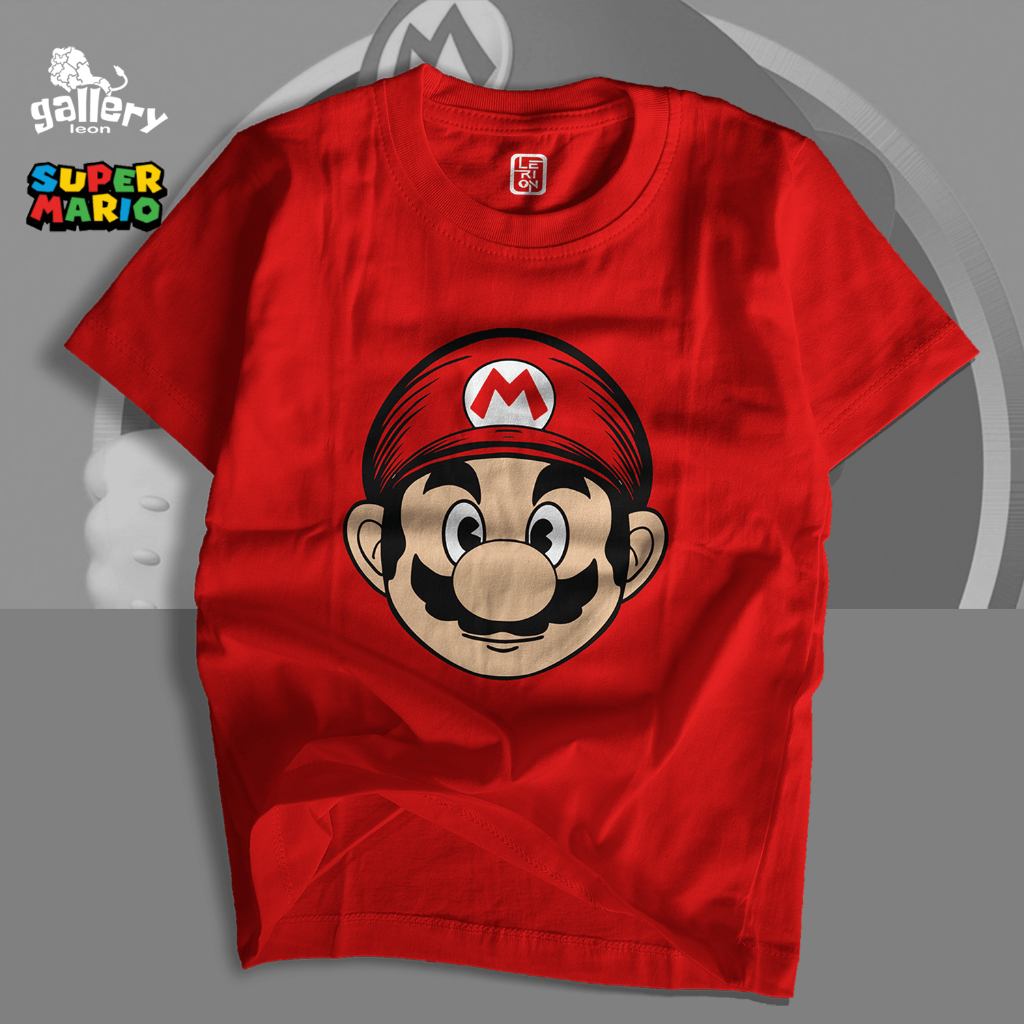 Kaos Atasan Anak Laki - Laki Super Mario Bros Kualitas Import Premium Kain Cotton Combed 30s Premium