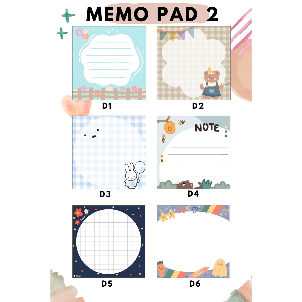 

memo pad kawaii lucu