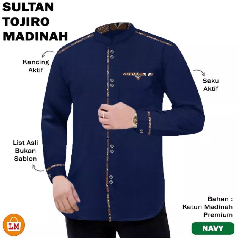 Baju Koko Sultan TOJIRO MADINAH Lengan Panjang