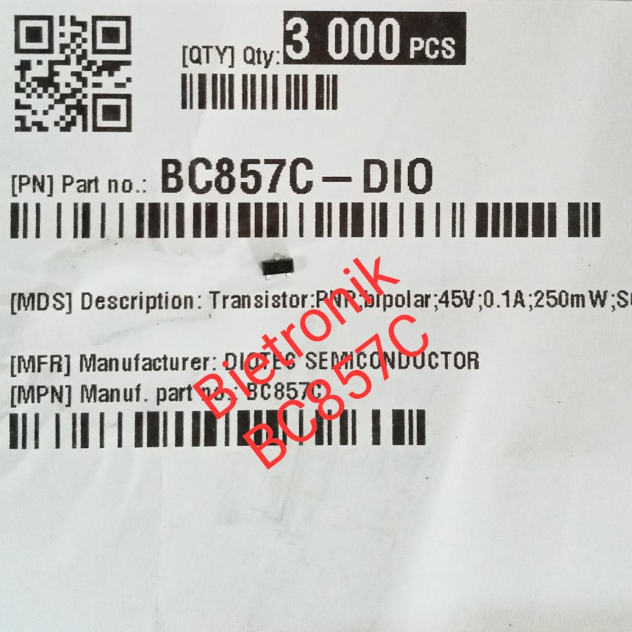 Transistor BC857 BC857C 3G SOT-23 Original Diotec Semiconductor