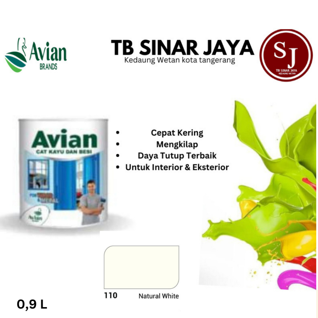 Cat Kayu dan Besi Merek Avian 1KG / Cat Minyak Sintetis - 110 Natural White