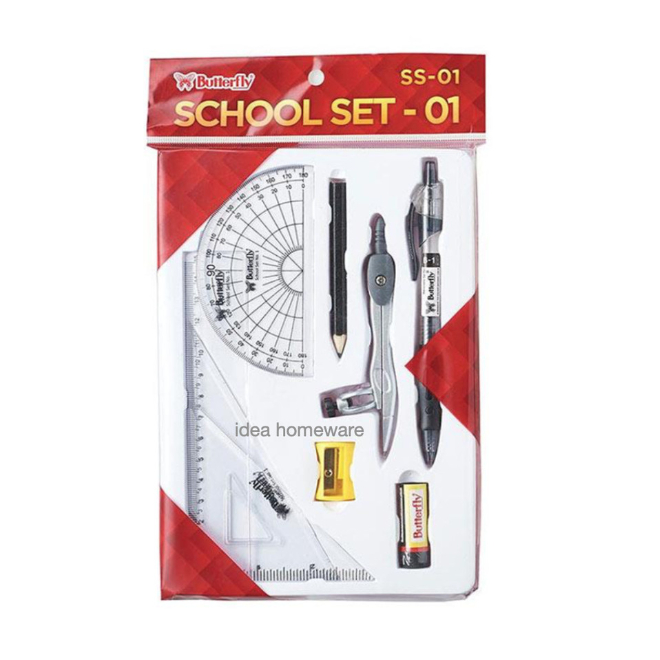 

Penggaris Jangka Busur Set Matematika Butterfly SS 01