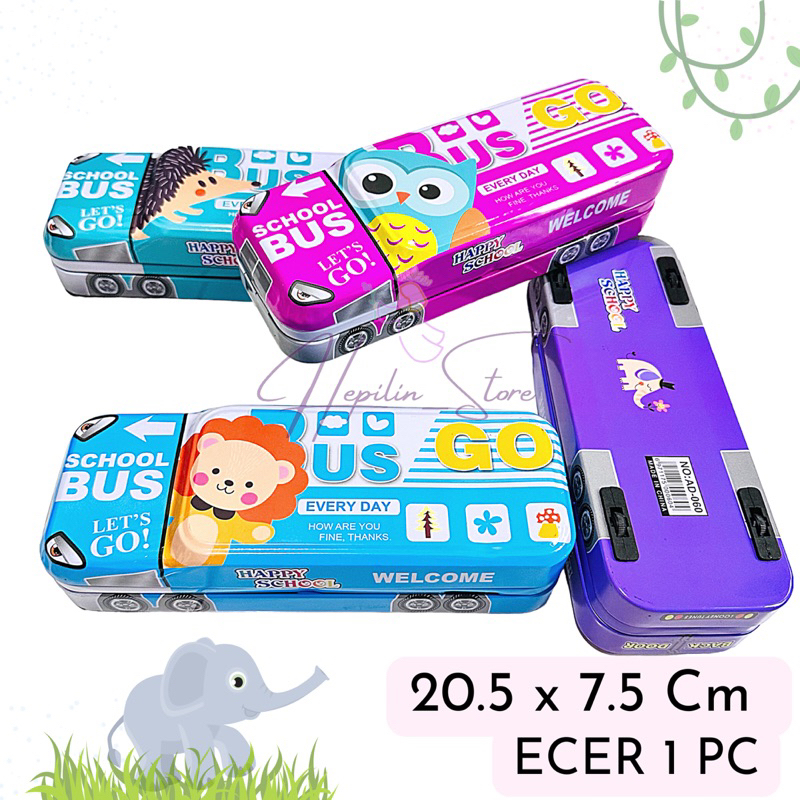 

Zx Pensil Case Kaleng Ad-060 Bus + Roda Ecer / Kotak Pensil 2 Susun Animals / Tempat Pensil Besi