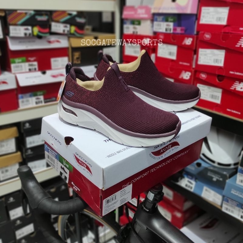 Skechers Arch Fit D Lux Key Journey BURGUNDY Original 100% BNIB - SKECHERS SLIP ON