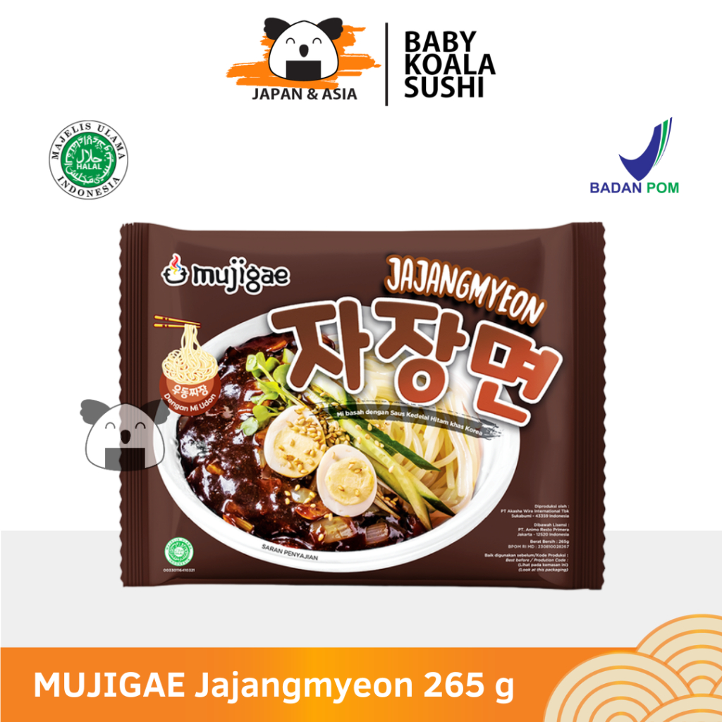 MUJIGAE Jajangmyeon 265 g Halal | Mie Korea Saus Kedelai Hitam