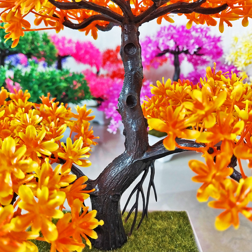 Pot Tanaman Bunga Hias Plastik Tanaman Bonsai Dekorasi Rumah Artificial Flowers Ornamen Tanaman Palsu Bunga Hias PBP01