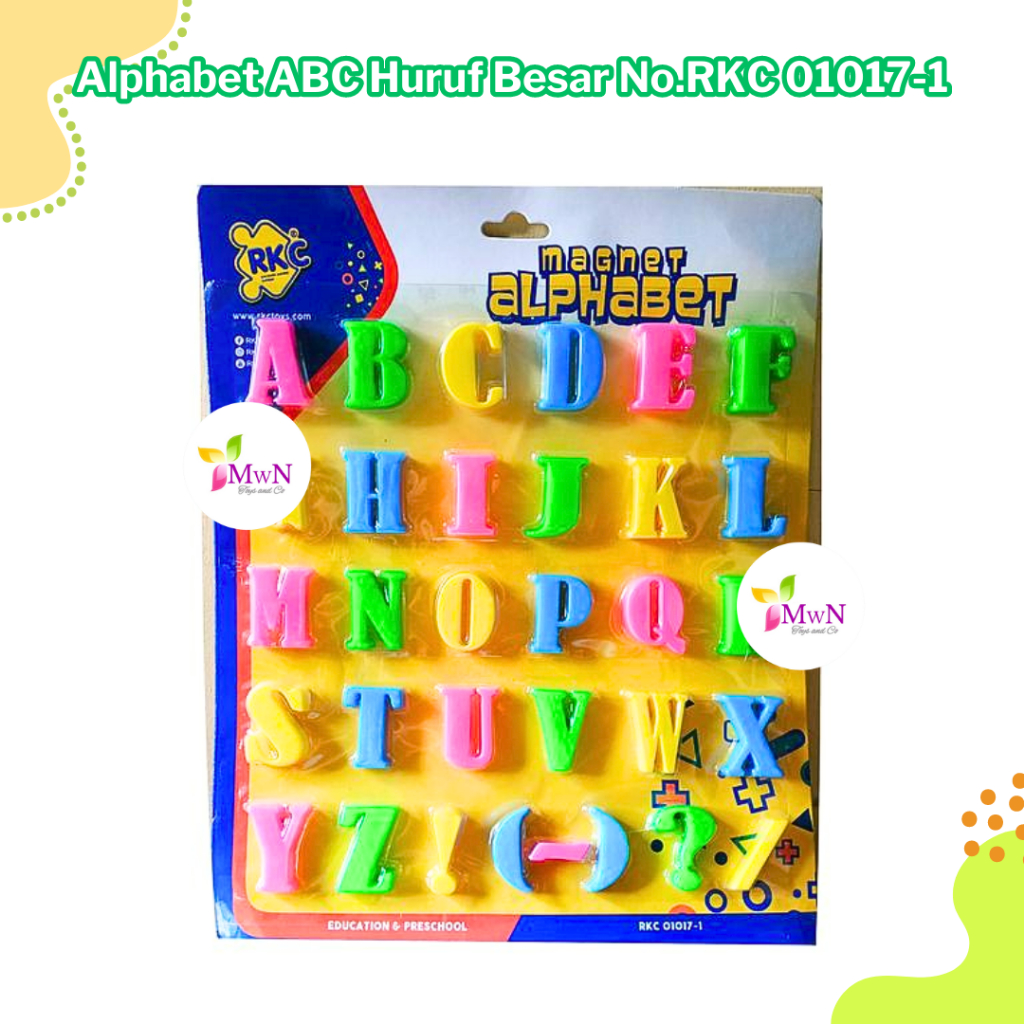 mwn.toys Magnet Alphabet ABC Huruf Besar No.RKC 01017-1