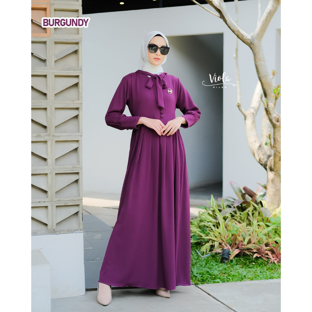 Dress Haseena by Viola hijab alena itycrepe premium high quality best gamis wanita terbaru