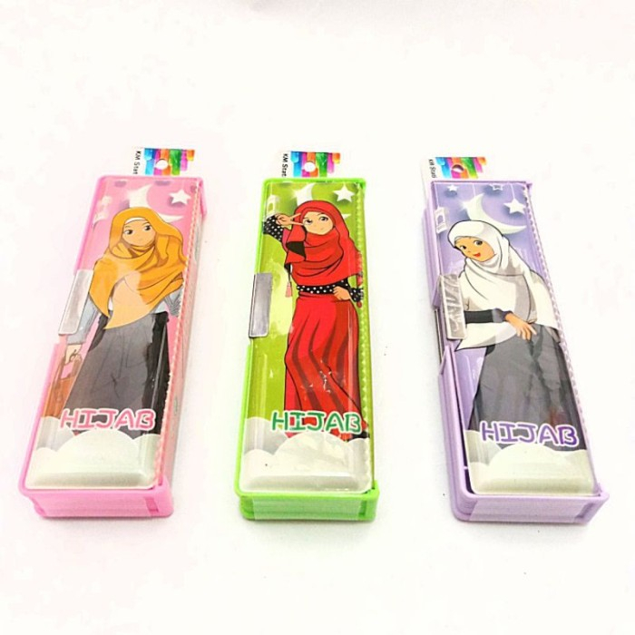 Kotak Pensil Pulpen Gambar BT21 Cewe Hijab Boneka LOL 5185 Magnet Perlengkapan Sekolah Tempat Tepak Stationery Warna Warni Cewek Cowok Alat Tulis Sekolah Kantor Kerja School Office Aesthetic Cute Lucu Character Karakter Murah Termurah Grosir Prakarya