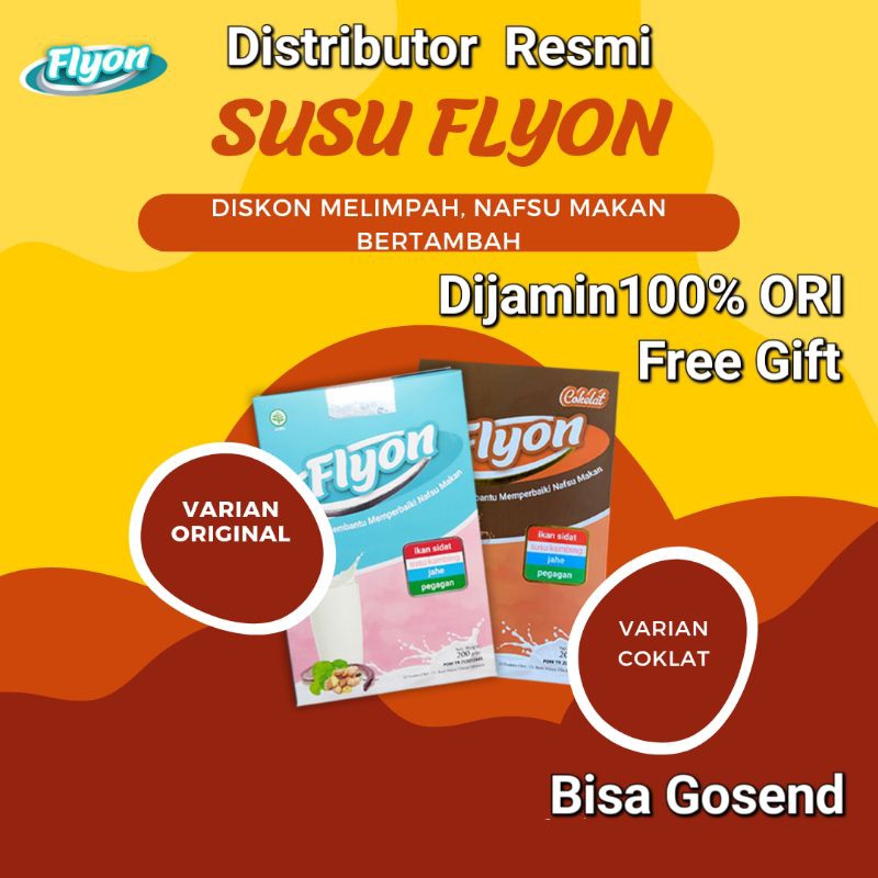 

Susu Flyon Penggemuk Rasa Original dan Coklat Untuk Menambah Berat Badan Menambah Nafsu Makan