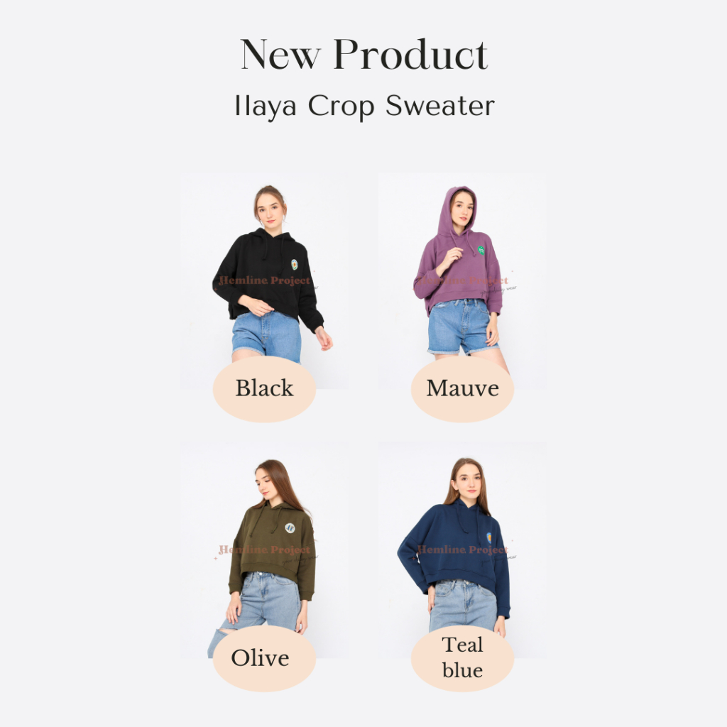 ILAYA Crop Sweater by Hemline Project