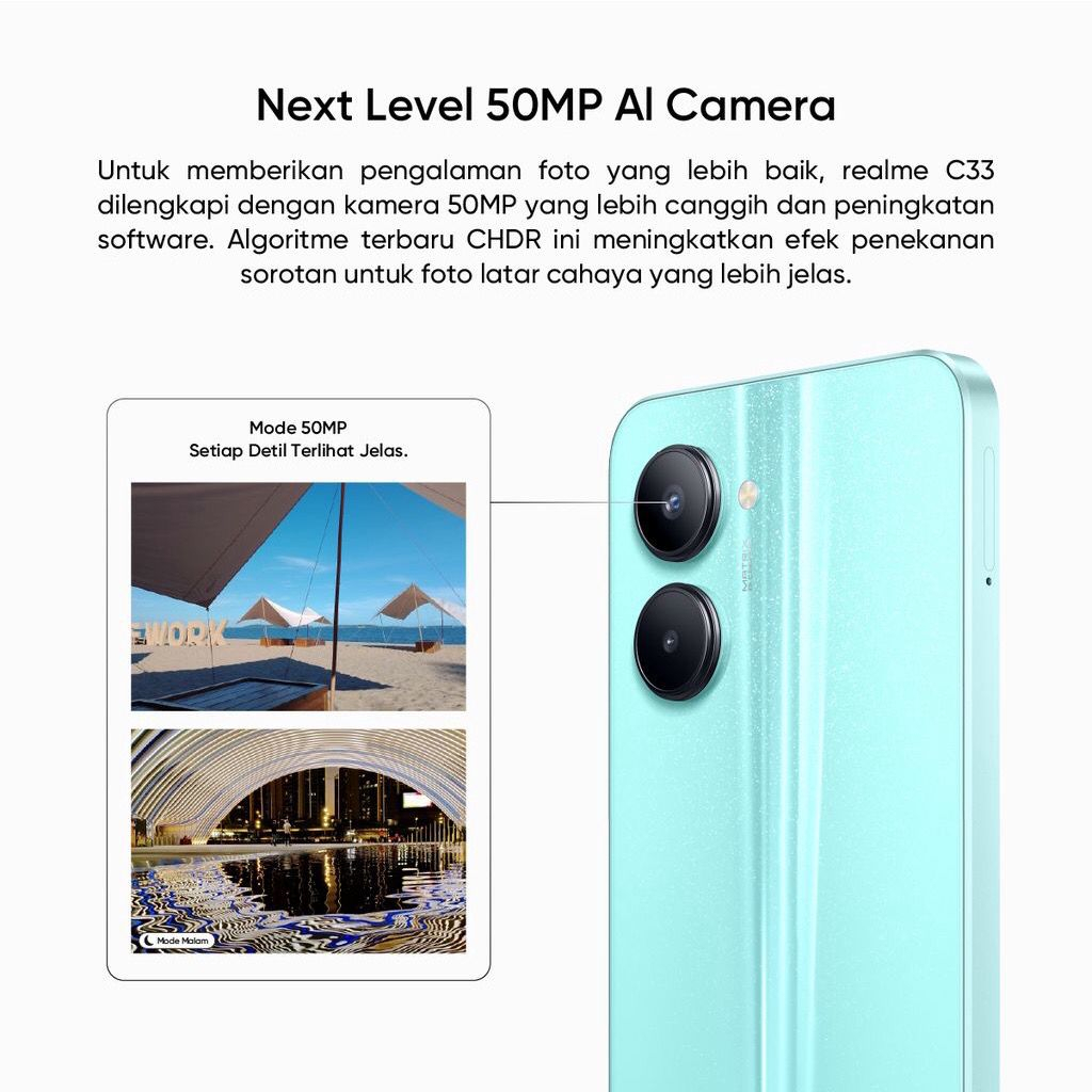 Realme C33 4GB + 128GB Garansi Resmi Realme Indonesia