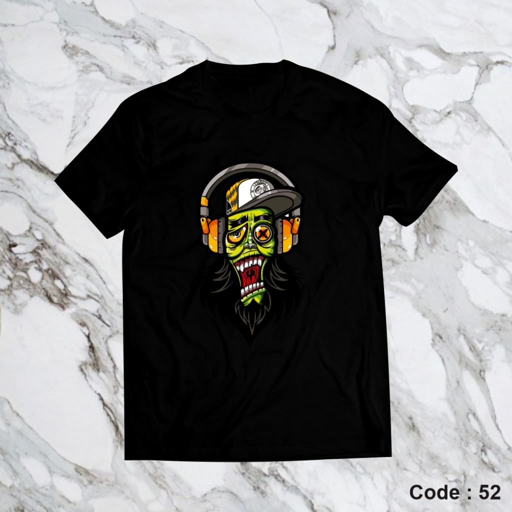 Kaos Zombie Music,Kaos Distro Premium,Kaos Aesthetic Premium