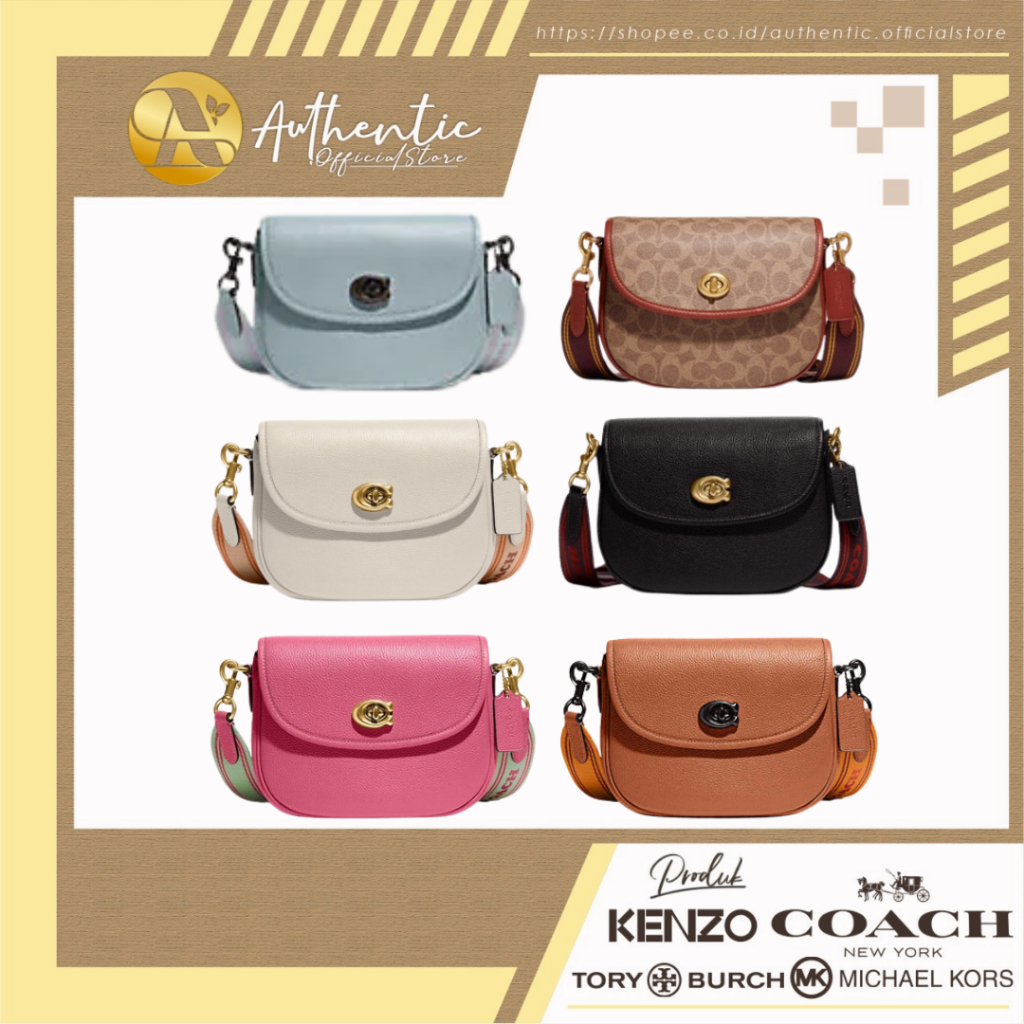 CA093 CA094 CA101 Coach Woman Bag Willow Saddle Bag Crossbody Slingbag