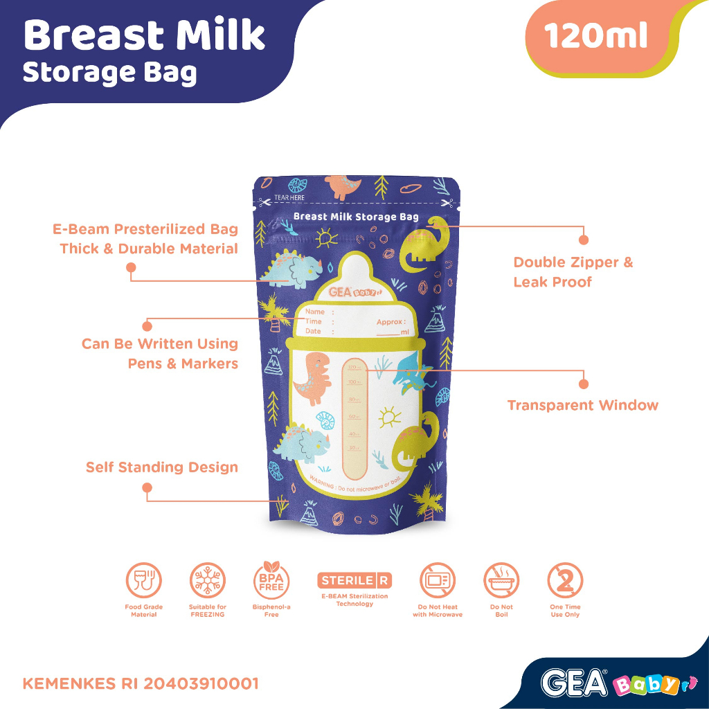 Kantong ASI Milky Baby Crown 100ml 120ml CBKS LC