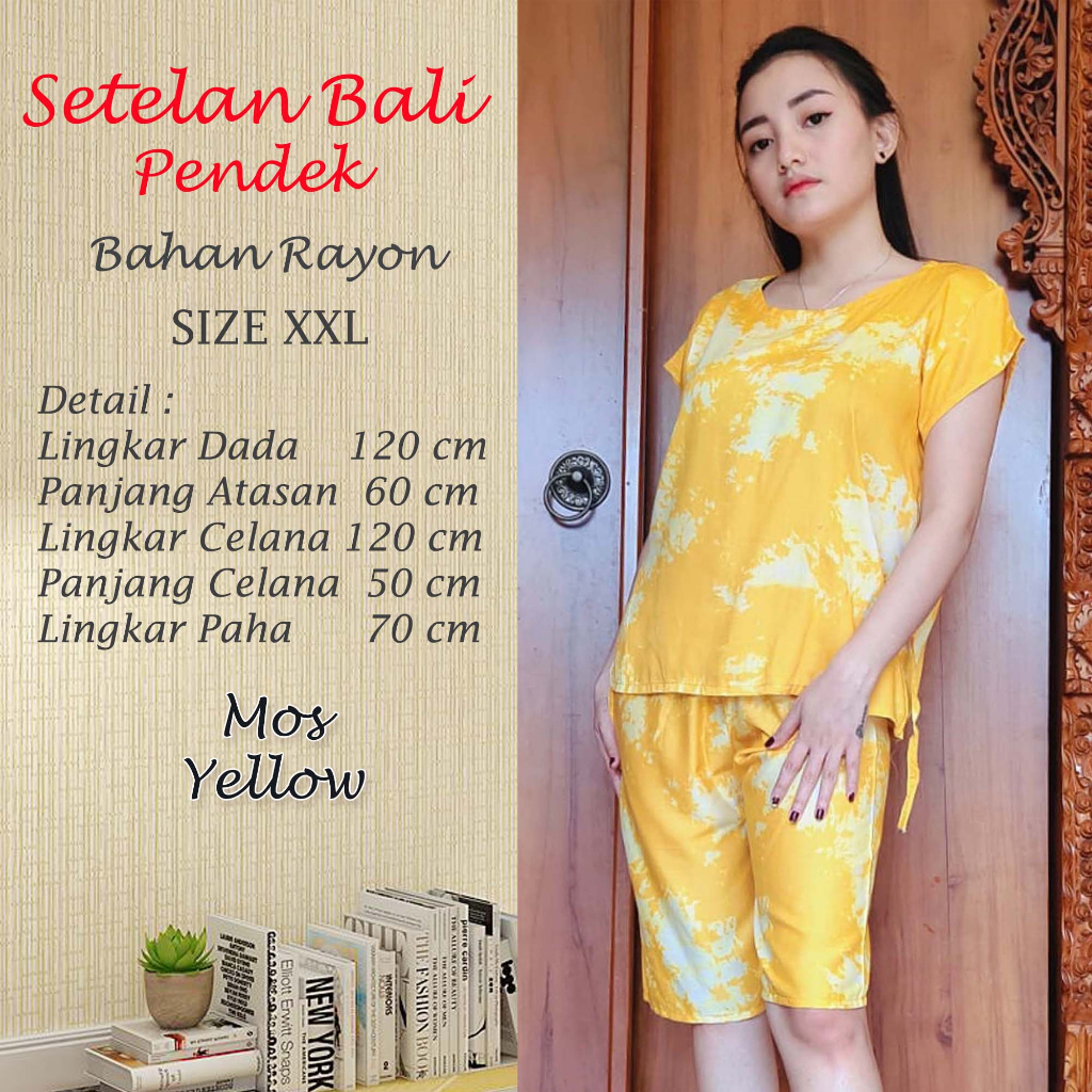 PROMO... PIYAMA SETELAN BALI PENDEK JUMBO XXL